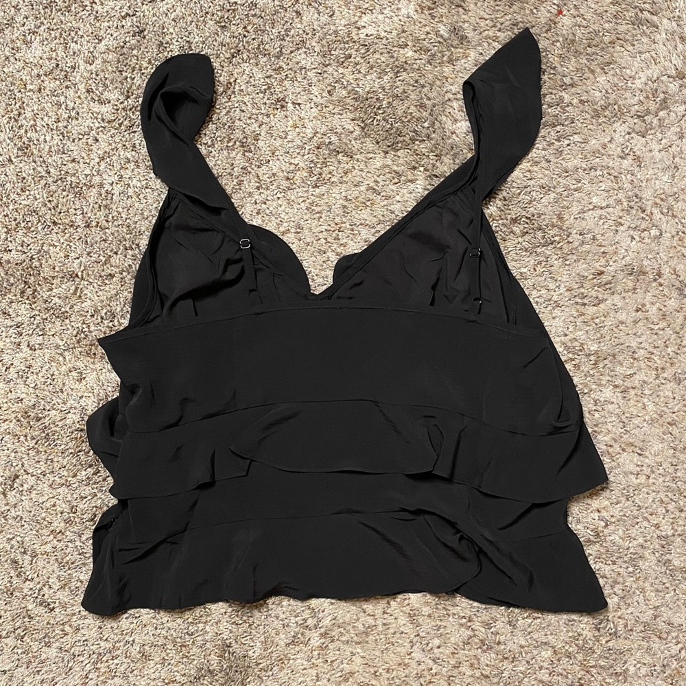 NWT Adore Me Bay Lake Cami Black Ruffle Work Top Size 2x - Picture 9 of 13